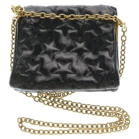 Saint Laurent Yves Star Motif Chain Shoulder Bag Black - Picture 2 of 6